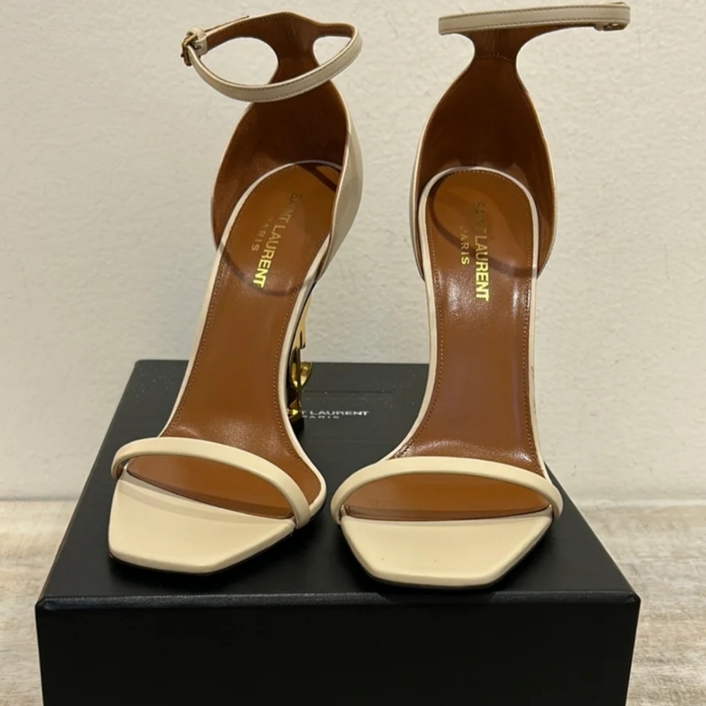 Saint Laurent Shoes, Ivory Leather Pumps